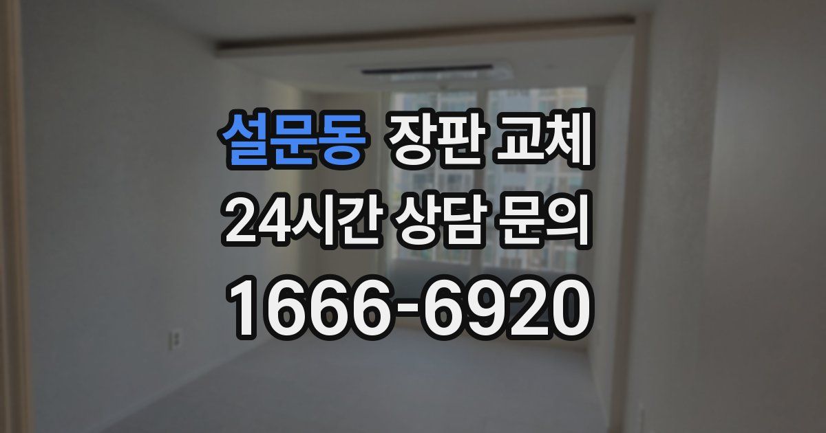 설문동 장판 교체