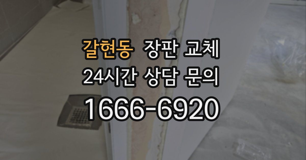 갈현동 장판 교체