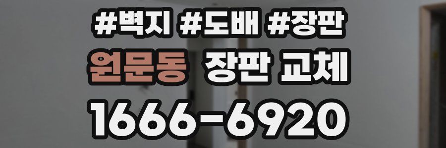 원문동 장판 교체