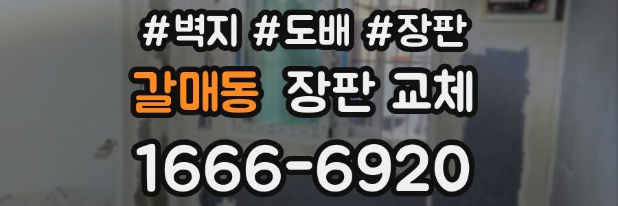 갈매동 장판 교체
