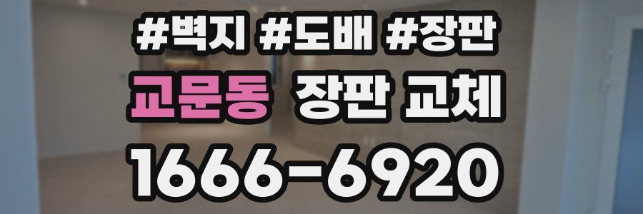 교문동 장판 교체