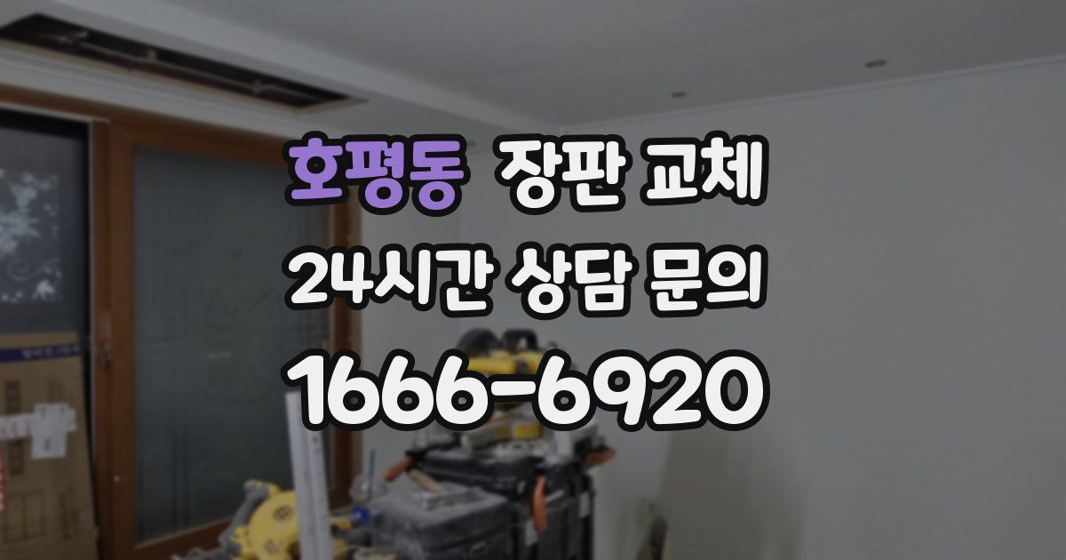 호평동 장판 교체