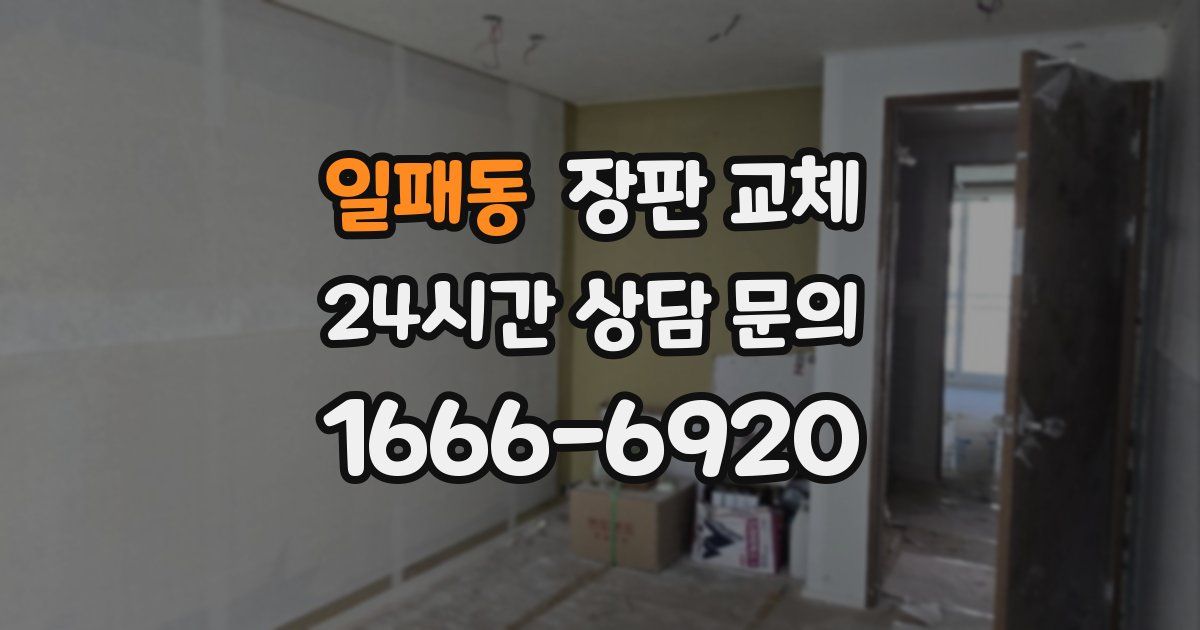 일패동 장판 교체