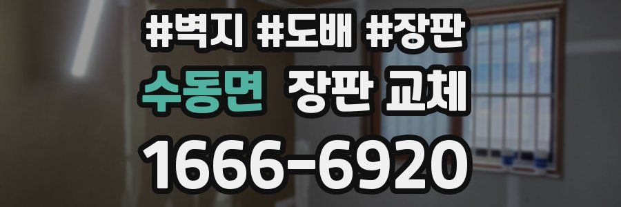 수동면 장판 교체
