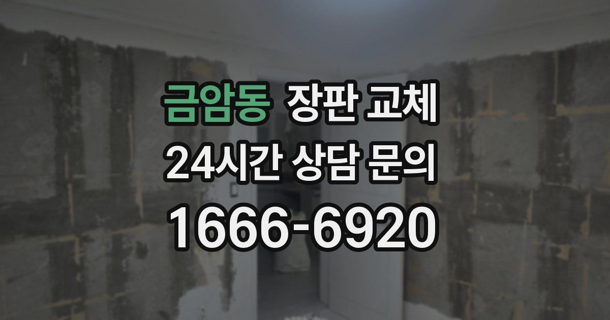 금암동 장판 교체