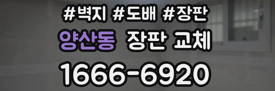 양산동 장판 교체