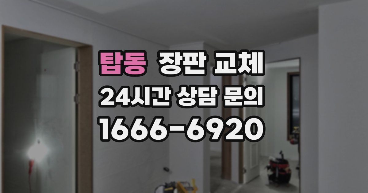 탑동 장판 교체