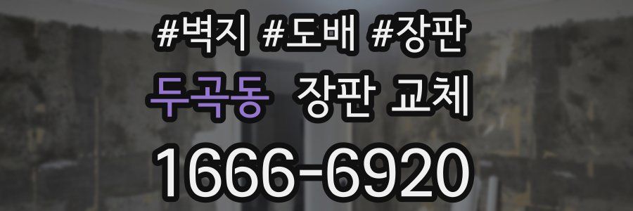 두곡동 장판 교체