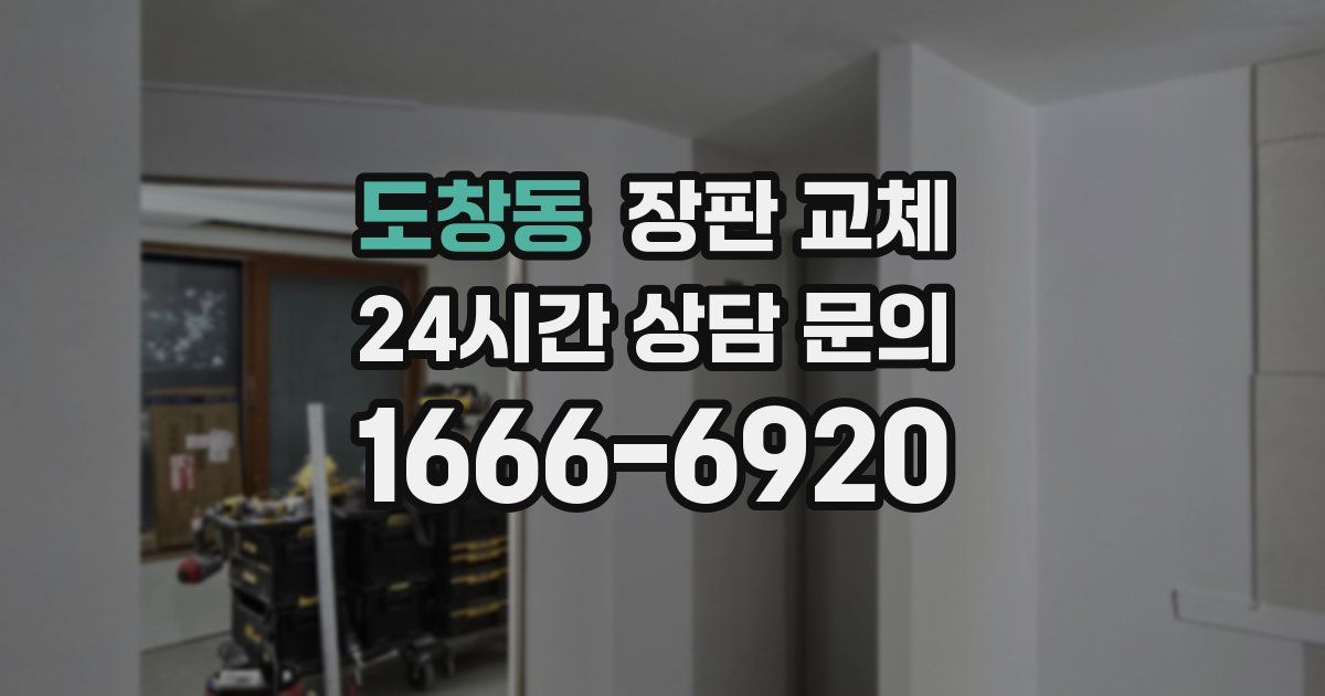 도창동 장판 교체