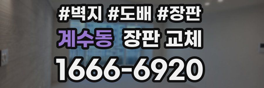 계수동 장판 교체
