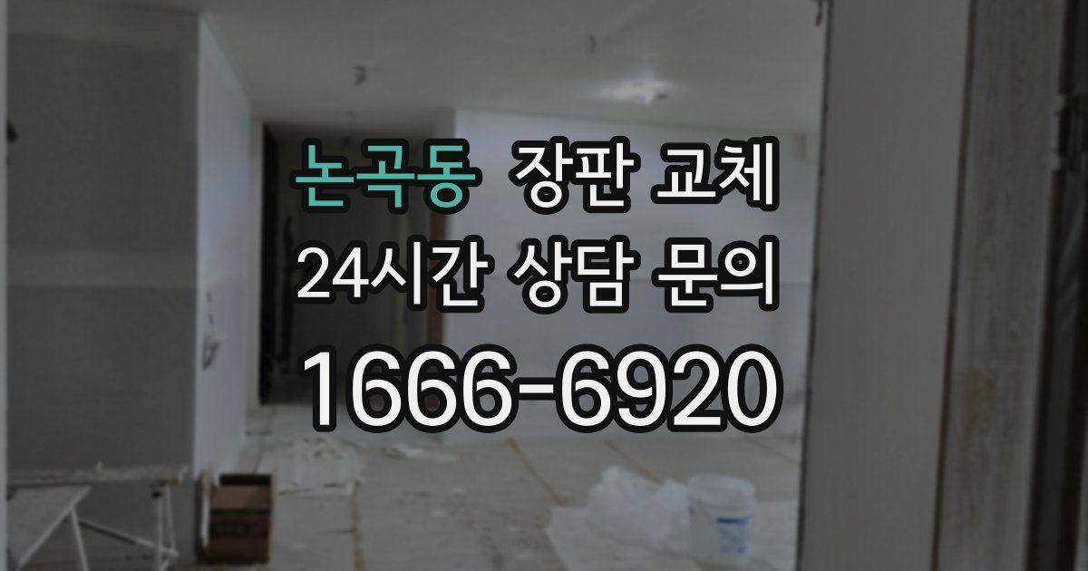 논곡동 장판 교체