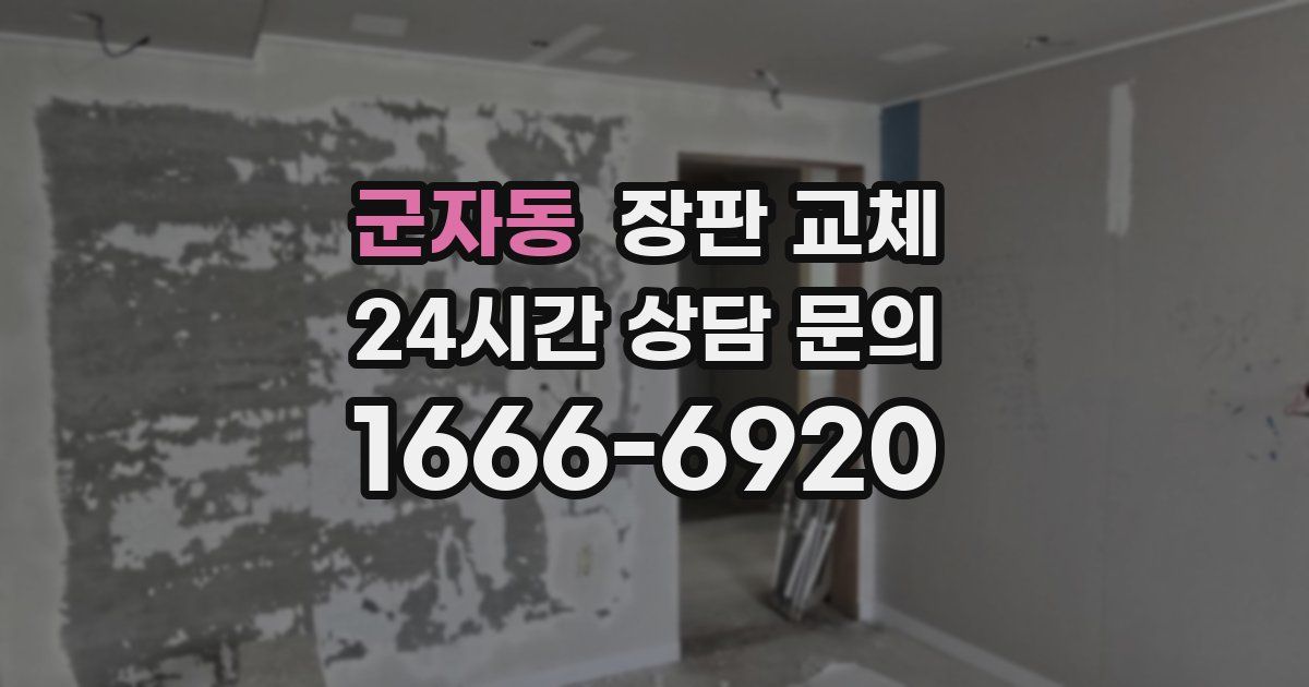 군자동 장판 교체
