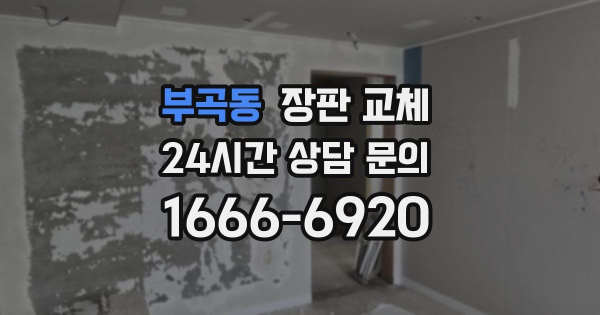 부곡동 장판 교체