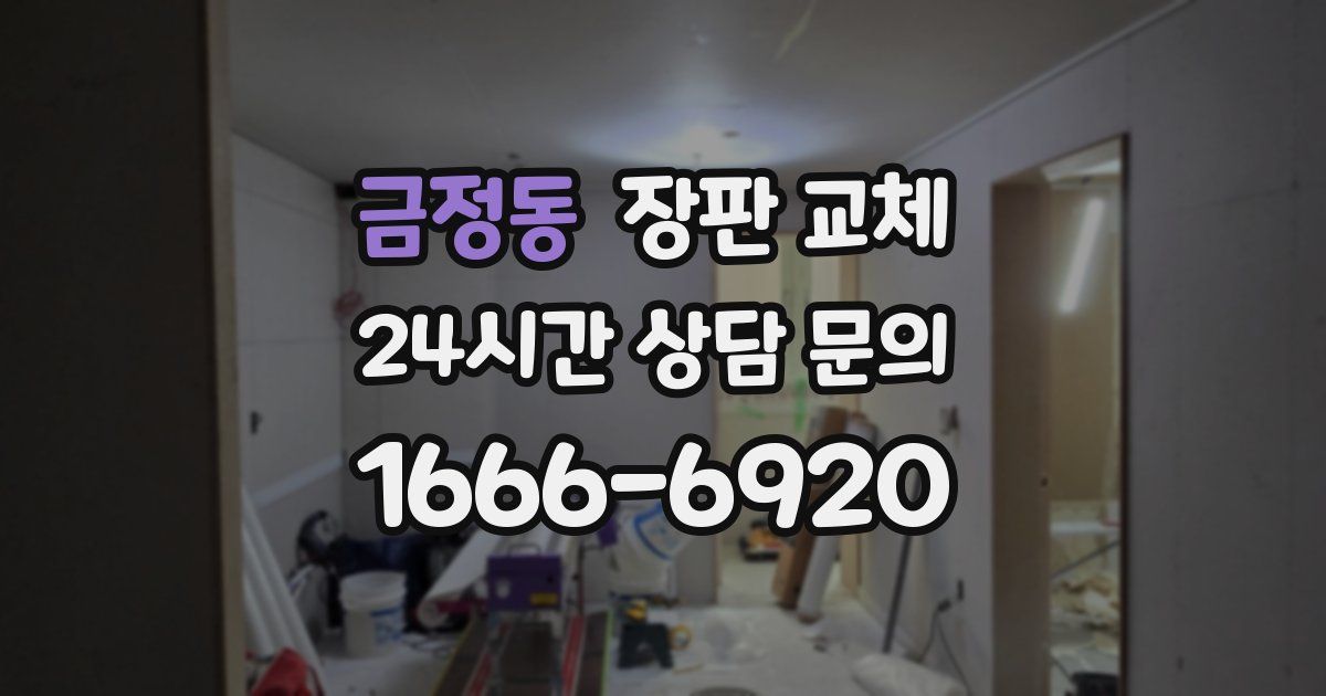 금정동 장판 교체