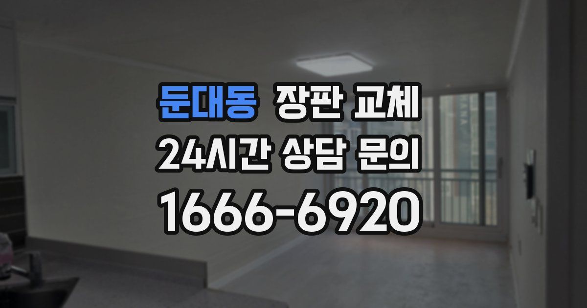 둔대동 장판 교체