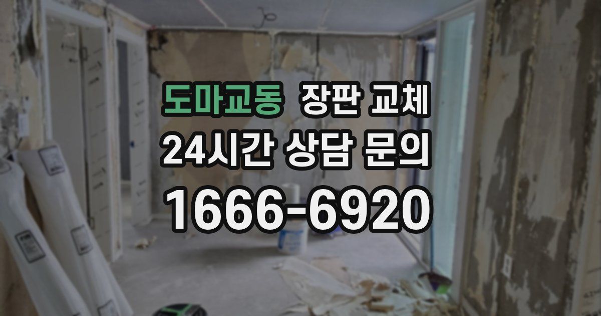 도마교동 장판 교체
