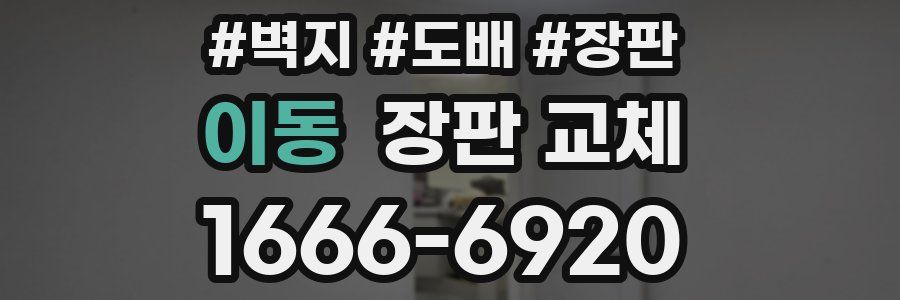 이동 장판 교체