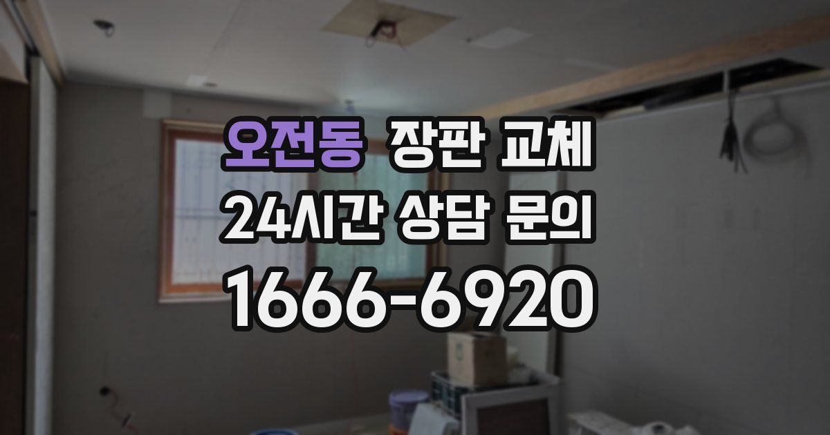 오전동 장판 교체