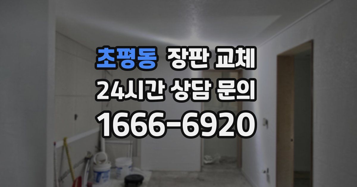 초평동 장판 교체