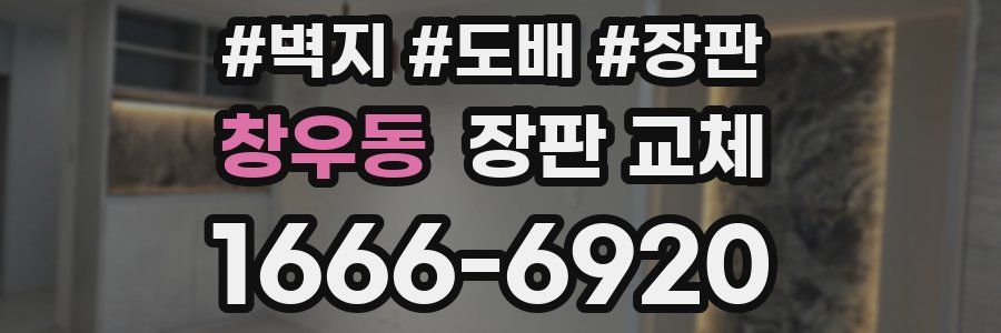 창우동 장판 교체
