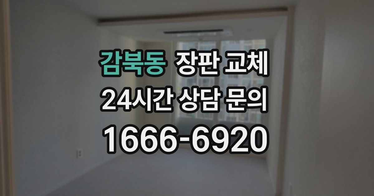 감북동 장판 교체