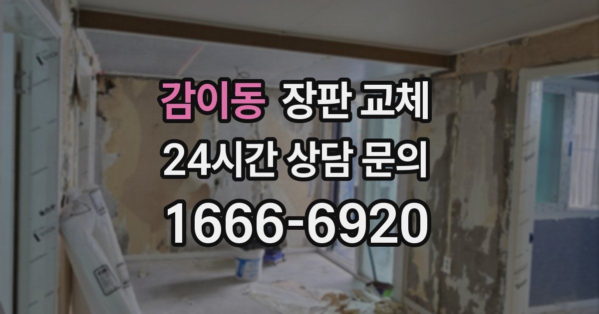 감이동 장판 교체