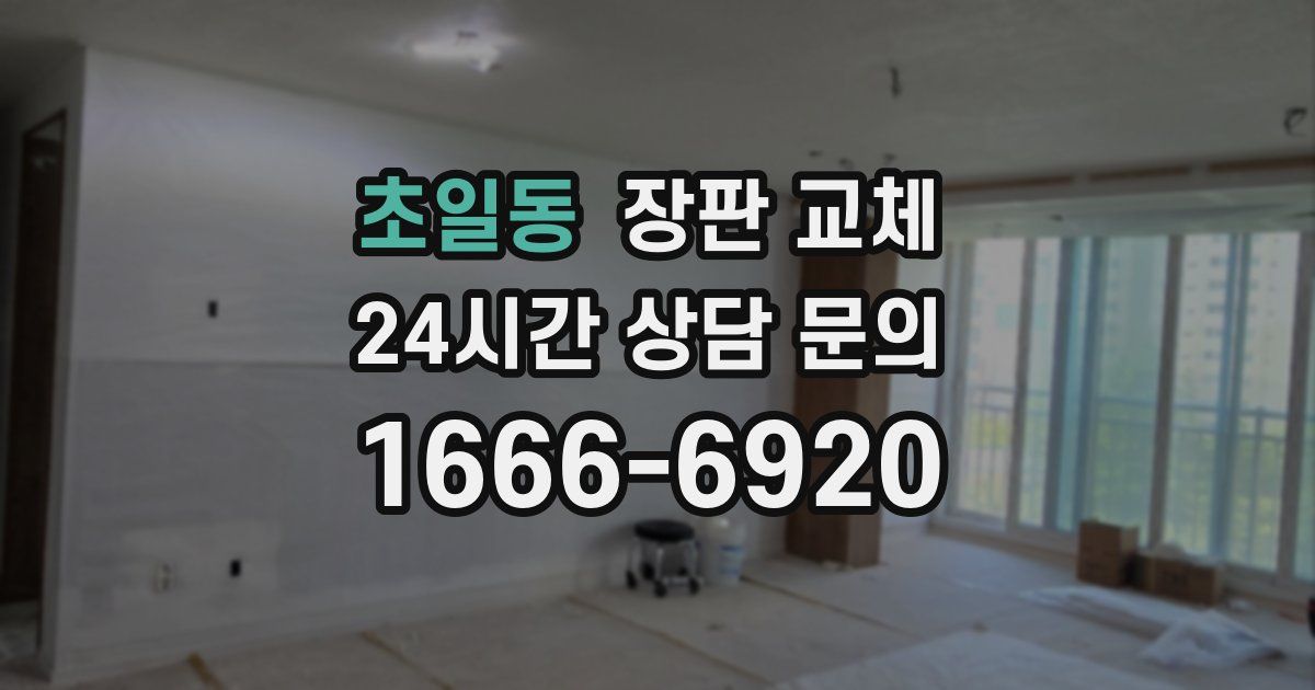 초일동 장판 교체