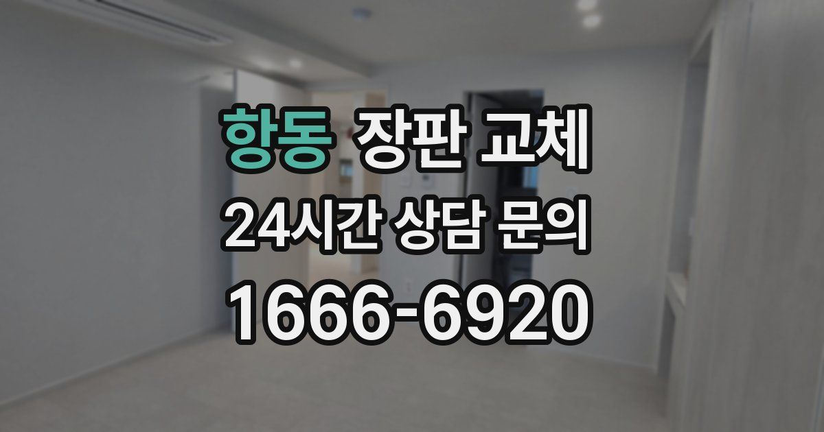 항동 장판 교체