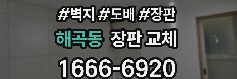 해곡동 장판 교체