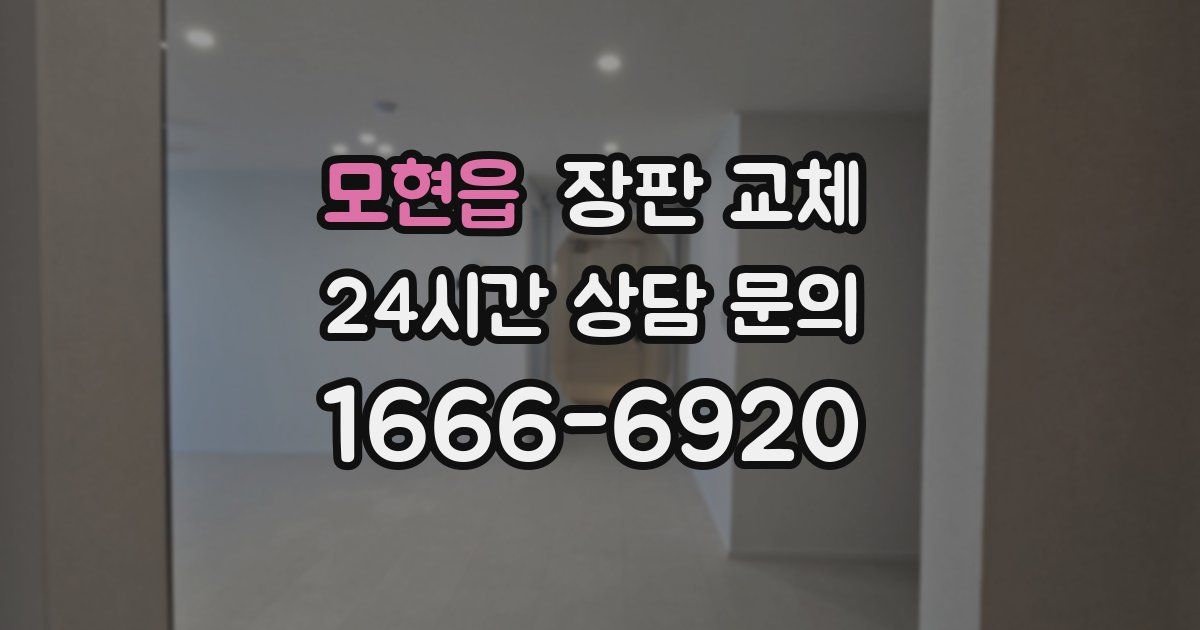 모현읍 장판 교체