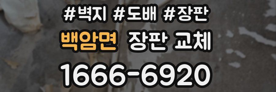 백암면 장판 교체