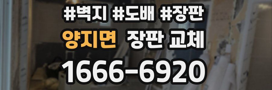 양지면 장판 교체