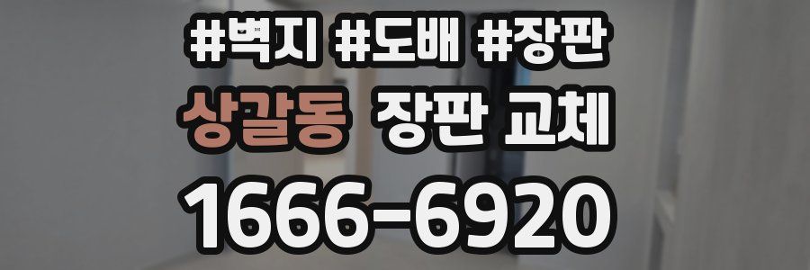 상갈동 장판 교체