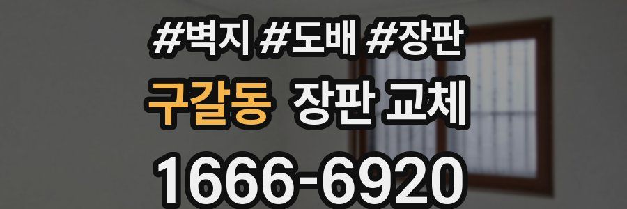 구갈동 장판 교체