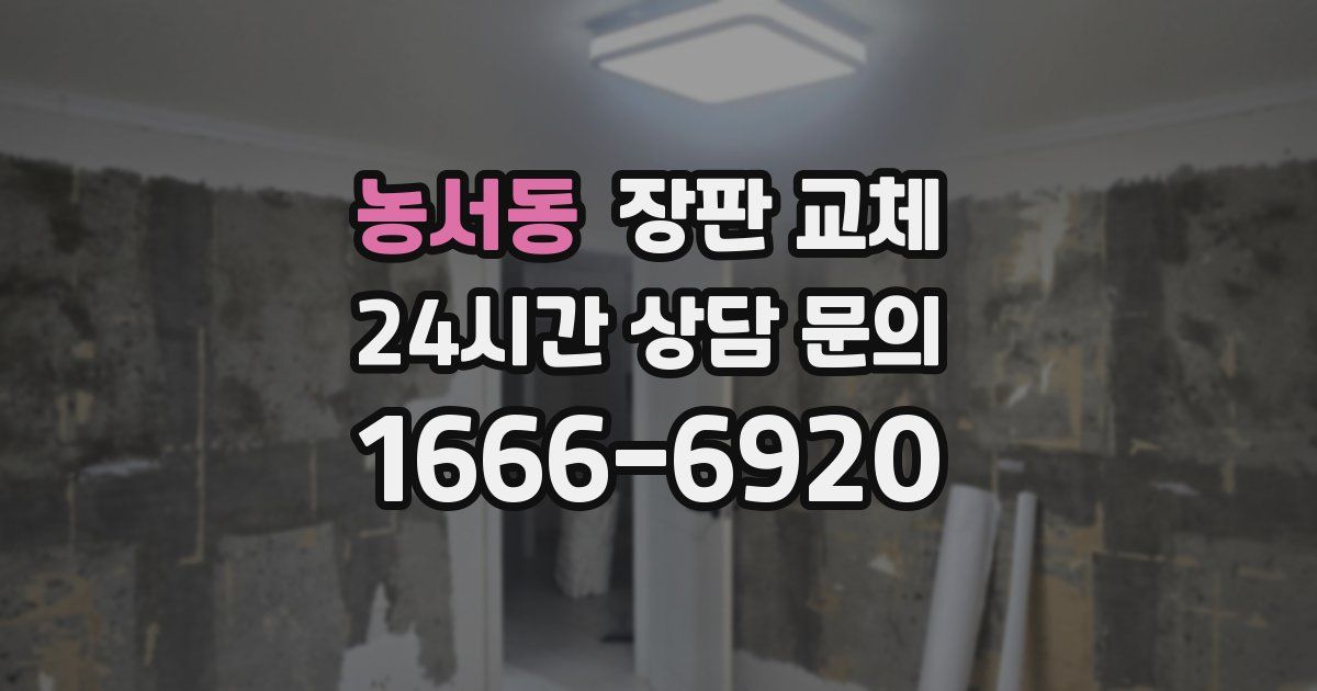 농서동 장판 교체