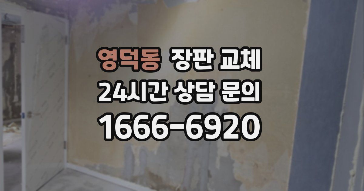 영덕동 장판 교체
