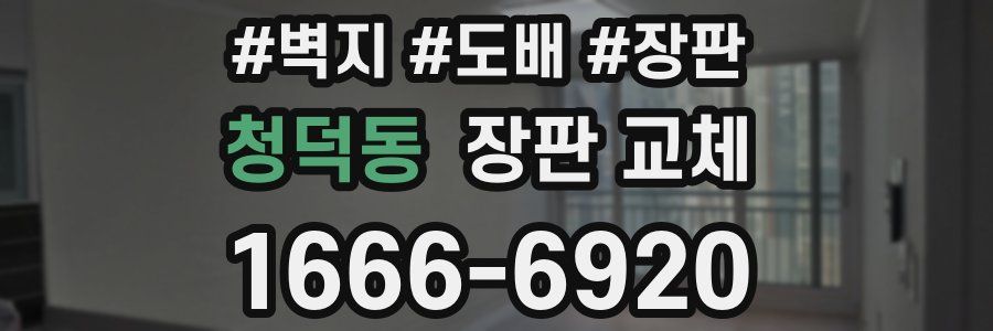 청덕동 장판 교체
