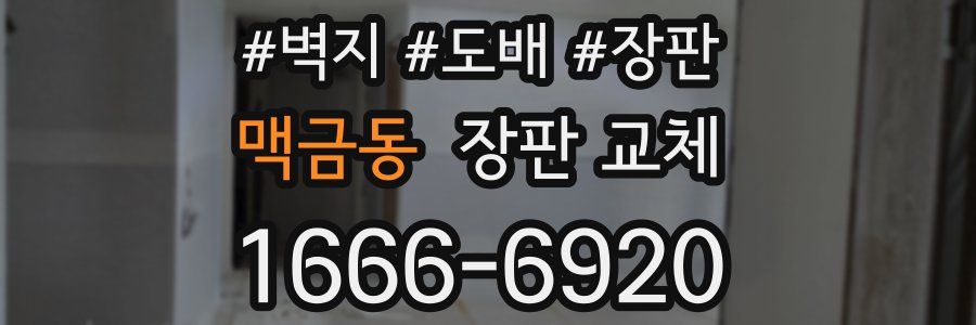 맥금동 장판 교체