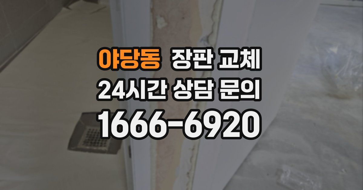 야당동 장판 교체