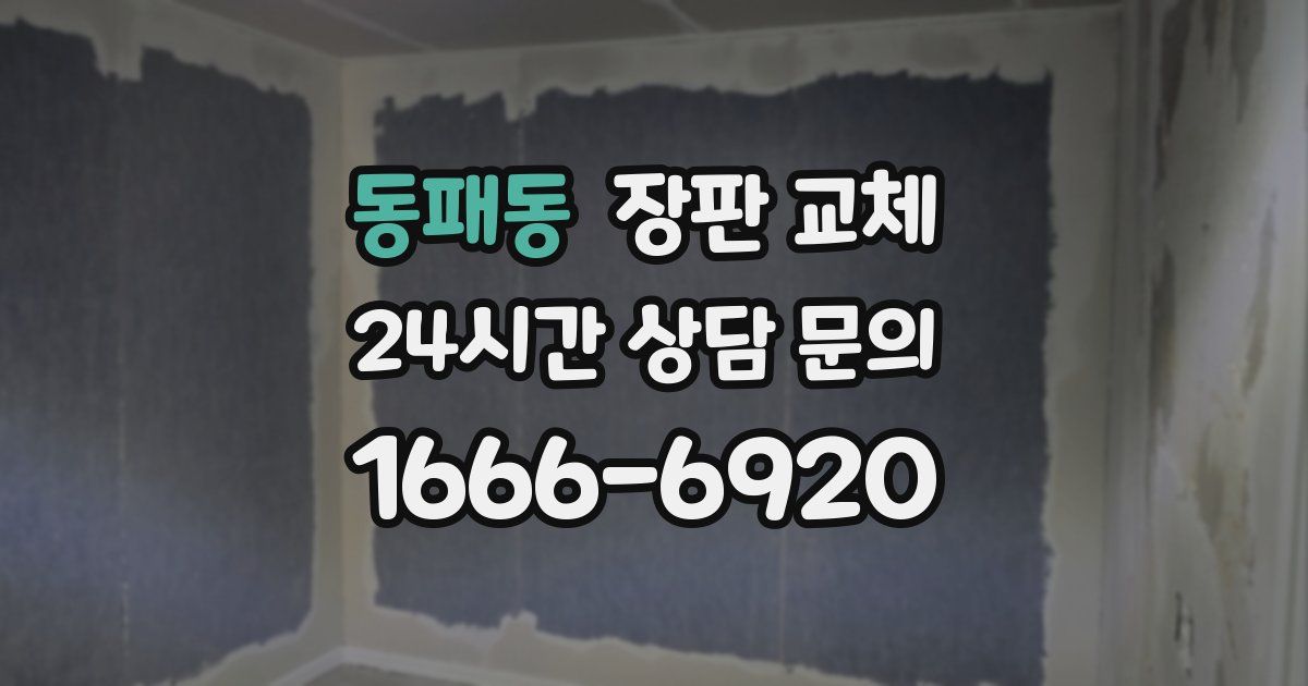 동패동 장판 교체