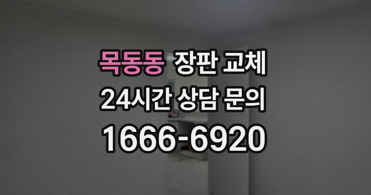 목동동 장판 교체