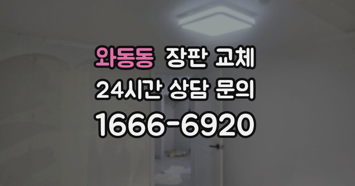 와동동 장판 교체