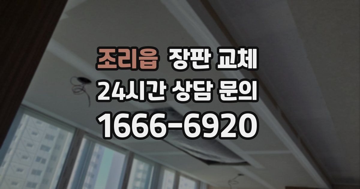 조리읍 장판 교체