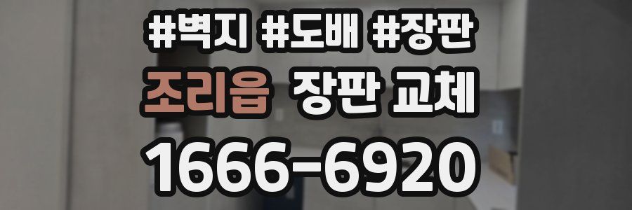 조리읍 장판 교체