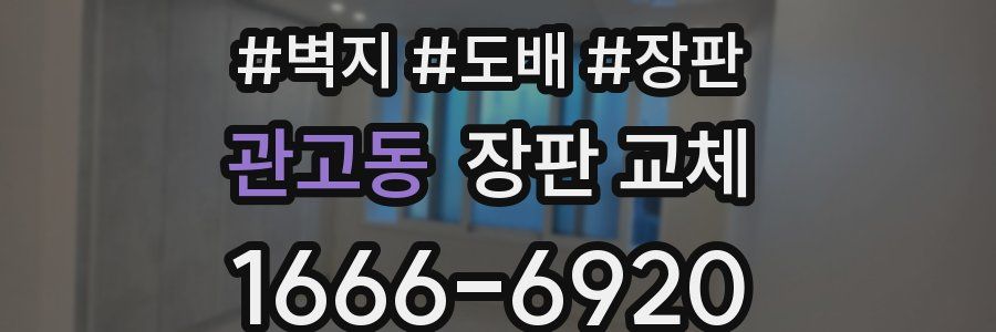 관고동 장판 교체