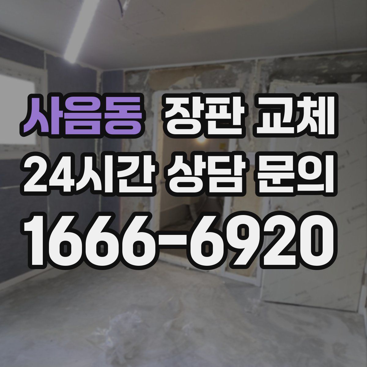 사음동 장판 교체