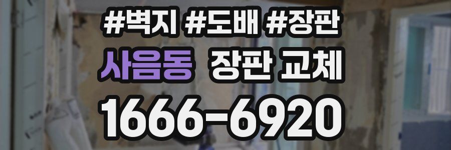 사음동 장판 교체