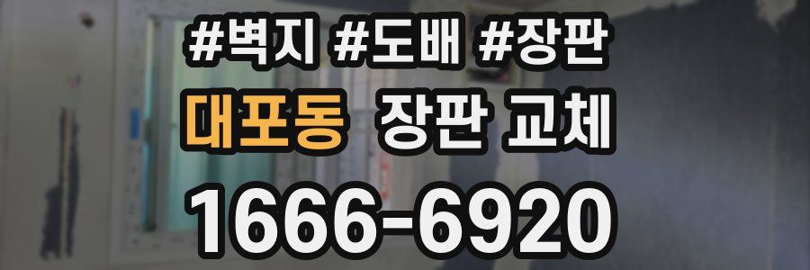 대포동 장판 교체
