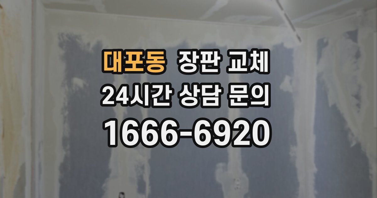 대포동 장판 교체