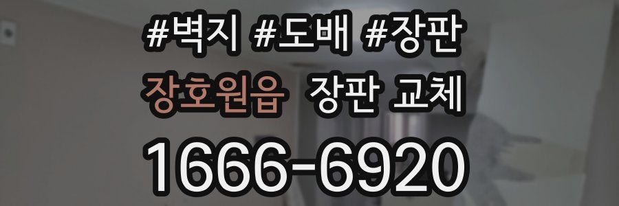 장호원읍 장판 교체